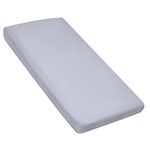 Nap Mat Sheet 24" x 48" x 4" Fitted Elastic Corners Preschool Day Care Rest Nap Mat Cover, Soft & Breathable Baby Sheets for Regalo My Cot Portable Toddler Bed and Joovy Travel Cot, Gray