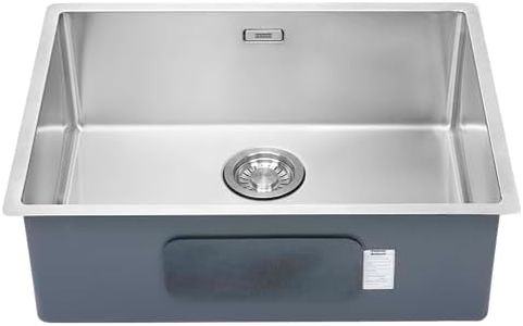 Franke 24"X18"Single Bowl SS Kitchen Box Sink | Premium 304 Stainless Chrome Nickel Steel | Rust & Stain Resistant | Brushed Matt Finish | Minimizes Sound | BXX 210/110-57 3 1/2" WWK ND NOF NTH R12