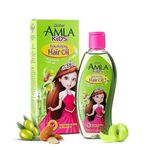 Vatika Naturals Dabur Amla Kids Nourishing Hair Oil 200ml | 100% natural oils | The goodness of amla, olive & almonds | For long, strong, healthy hair, (Pack of 1)