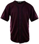 ChoiceApparel Mens Plain Solid Color Baseball Jersey (L, 107-Burgundy/Black)