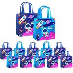 FunBlast Space Gifting Bags for Return Gifts -12 Pcs Non-Woven Carry Bags, Multi-Purpose Reusable Carry Bag, Birthday Gifting Bags, Goodie Bags for Return Gifts (12)