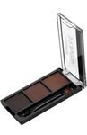 ZOOMIQUE Eyebrow Drawing Palette 3 Shades With 1 Brush, Eyebrow Palette Ultimate Brow Kit, Eyebrow Kit to Shape, Define and Fill the Eyebrows,Waterproof Non-Transfer Smudgeproof Eyebrow Palette, (Black, Light Brown, Dark Brown)