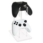 Transparent Acrylic Game Controller Stand Holder, Double-Layered Gaming Controller Holder Stand, Universal Dual Gamepad Controller Holder Accessories, Headphones Headset Stand for Desk Table