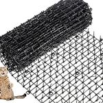 Zopeal 158 x 12 Inch/ 1 Roll Cat Spikes Keep Dog Off Couch Cat Deterrent Mat Strips Cats Dogs Spiked Mat Fence Outdoor Indoor Keep Pet Off Couch Furniture Garden