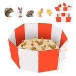 UCINNOVATE Brooder Box for Chicks, Reusable Baby Chicken Brooder Hold Up to 15 Chicks, DIY Chicken Brooder Box Portable Chick Starter Kit Panels for Rabbit Duckling Quail Hamster Poultry Habitat