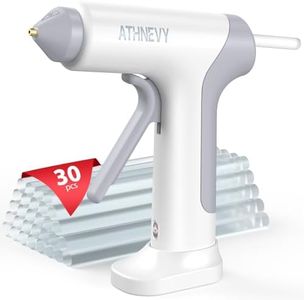 Cordless Hot Glue Gun, 4V 10s Fast Preheat, 30×7mm Glue Sticks, USB-C, 2Ah