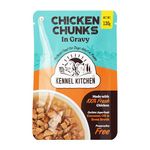 Kennel Kitchen Chicken Chunks in Gravy, 130g (Pack of 24) | Wet Dog Food for Adult & Puppy | Dog Food Gravy with Regionally Sourced Fresh Chicken | Free from Artificial Colours & Preservatives
