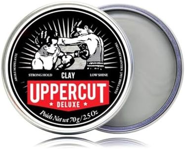 Uppercut Deluxe Clay, Mens Clay Low Shine and Strong Hold, Water and Wax Based Clay for Men, Mens Hair Product for Adding Texture for Long and Short Hair 70g