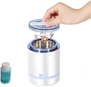 iSonic Compact Ultrasonic Jewelry Cleaner D1800, White and Sapphire Blue
