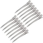 (32 PCS) 3.5 Inches Stainless Steel Duckbill Mouth Clips Alligator Clips, proxima Direct Hair Sectioning Hairpins Salon Dying Styling Tools