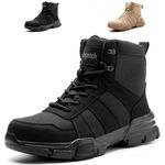 Nasogetch Safety Boots Lightweight Steel Toe Boots Men Women Comfortable Work Boots Shoes Black 10 UK 44 EU 270