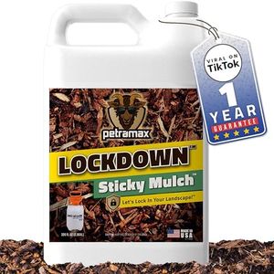 Lockdown Sticky Mulch Glue for Landscaping (2.5 Gallon) - Lasts Up to 2 Years, Non-Toxic, Ultra Concentrated Landscape Binder - Strong Mulch and Rock Glue for Landscaping Pea Gravel, Pine Straw & More