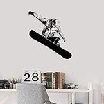 Wall Stickers,Wall Decal Snowboard Winter Extreme Sports Snowboard Decal Boy Room Art Mural Wallpaper 58X64Cm