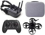 Mini 2.4G Remote Control Racing Drone (with FPV Live Streaming/VR Goggles Ready-to-Fly Edition/Black), 5-minute Flight Time, Equipped With 360° Collision Protection Ring For Indoor Flying Fun