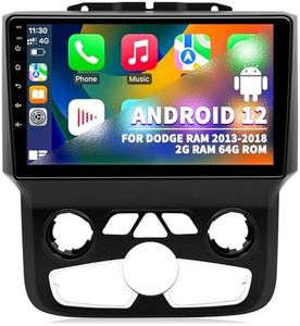9" Android 12 Car Stereo for Dodge RAM 1500/2500/3500 2013-2018 | Wireless Apple CarPlay & Android Auto | IPS HD Touchscreen | GPS Navigation | Bluetooth 5.0 | for RAM Auto AC Control Head Unit