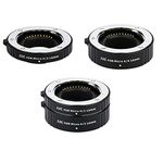 JJC Micro 4/3 Auto Focus Macro Extension Tube Set for Olympus OM-1 II OM-5 OM-D E-M1 III E-M5 E-M10 III E-M1X Pen E-PL10 PL9, Panasonic Lumix G9 G7 G85 G95 GX85 GX9 GX8 GX7 GH7 GH6 GH5 GH5S GH4 & More