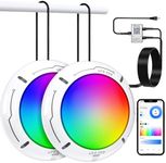 LED Pool Lights for Above Ground Pool with APP Control 40W RGB Pool Light with Suction Cups and Built-in Magnets IP68 12V Underwater Pool Light for Above ground Inground Pools Waterproof 25FT Cord