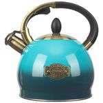 3Quart Whistling Tea Kettle Classic Teapot Stainless Steel Teakettle with Cool Grip for Stovetop