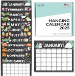 2025 Wall Calendar - Monthly Hanging Wall Calendar 2025-2026, 11" x 14", Spiral Bound with Large Daily Blocks and Notes Section for Home or Office (Chalk Doodle)