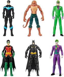 DC Comics, Batman Lot de 6 Figurines d'action de 30 cm pour garçons et Filles à partir de 3 Ans