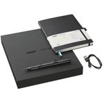 Lamy safari all black ncode set - safari smartpen & 192 page digital notebook A5 - writing on real paper with digital processing - incl. black refill M 21 & charging cable