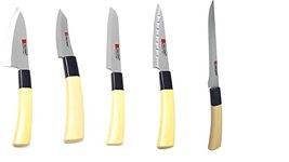 Knife Set of 5 Chef Knife, Sashimi Knife, Carving Knives, Santoku Knife & Boning Knife for Cutting Fruits, Vegetable, Meat, Fish & Knife for Kitchen use Home SH598