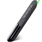 Rechargeable Presentation Clicker 100FT Wireless Presenter Remote, Hyperlink Volume Control PowerPoint Clicker Presentation Remote, 2.4GHz USB Presentation Clicker for Mac Laptop Computer5