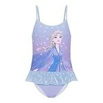 Disney Frozen Elsa Girls Skirted Swimming Costume Swimsuit 2-3 Years Light Blue