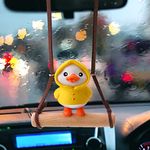 OOTSR Swinging Duck Car Hanging Ornament,6x5cm Cute Swing Duck Car Pendant,Swing Duck Car Decoration Rearview Mirror Accessories,Car Interior Accessories