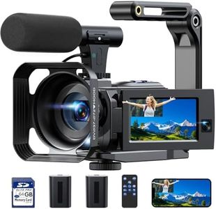 5k Video Camera Camcorder 56MP Dual Lens Cam Corder with WiFi IR Night Vision YouTube Camera,16X Digital Zoom Touch Screen Video Recorder with 64GB SD Card, Tripod, Remote Control, 2 Batteries