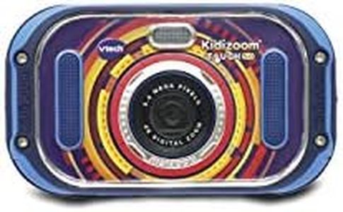 VTech - KidiZoom Touch 5.0 Blu, Fotocamera digitale per bambini 10 in 1, Foto, Selfie, Video, Touch Screen Colore, Cuffie audio, Regalo per bambini e adolescenti da 4 anni a 13 anni - Contenuto in