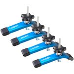 UTOOL 4 Pack T-Track Hold Down Clamps Kit, 6-1/3" L x 1-1/5" Width, Heavy Duty Anodized Clamps for Woodworking, Starlight Blue