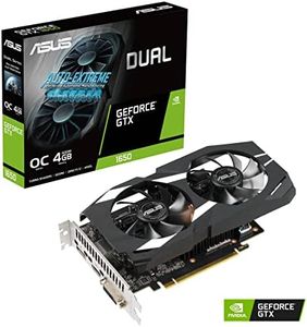 ASUS DUAL-GTX1650-O4G - Tarjeta gráfica (4 GB GDDR5, OC 1755 MHz, 128 bit, PCIE 3.0, 896 núcleos CUDA) Negro