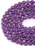 LPBeads 100PCS 8mm Natural Amethyst