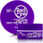 RedOne Hair Styling Aqua Wax Violetta 150 ml | Strong Hold | Hair Gel Wax | Ultra Hold | Lavender Scent | Men & Women Hair Wax | Maximum Control