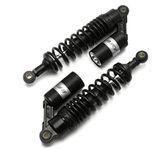 Hegeiisy 340mm 13.38 inch 7mm Spring Universal Motorcycle Air Shock Absorber Rear Suspension ATV Quad Scooter Dirt Bike For 50cc 75cc 90cc 125cc 150cc 250cc 300cc Black