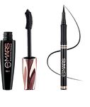 MARS Ultra Curl Long lasting Fabulash Mascara With Ultra Fine Smudge and Water Proof Sketch Eyeliner (2 Items in the set)