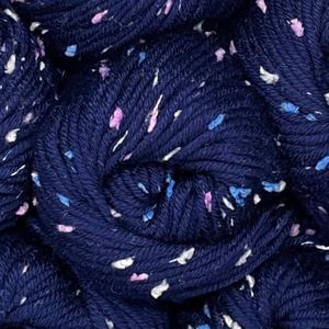 Tweed Twinkles Soft Baby Yarn for Crocheting, 8 Skeins, 696Yds/400G, Free Patterns - Acrylic Baby Blanket Knitting Yarn with Flecks - Size 3 DK Light Worsted Weight - Midnight Blue