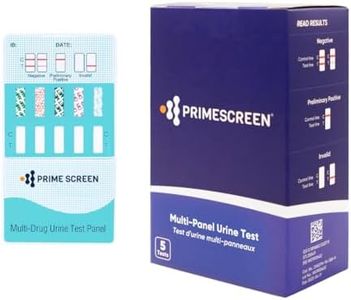 Prime Screen [5 Pack] 5 Panel Urine Drug Test Kit - Testing Instantly for 5 Different Drugs AMP, COC, MET (Meth), OPI, THC (Marijuana) - WDOA-254