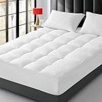 Luffield Mattress Topper King Size Bed, Extra Thick Cooling Breathable, Plush Mattress Pad,4D Down Alternative Fill Pillow Top with 8-21 Inch Deep Pocket