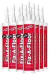 The Original Fix-A-Floor Loose Tile Repair Adhesive - Tile, Porcelain, Ceramic, Marble, Stone & Wood Floor Repair Adhesive - Custom Tip for All Grout Sizes – 10.1 oz - Pack of 12