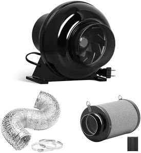 iPower 4 Inch 230 CFM Inline Ducting Ventilation Fan with Filter, Quiet Vent Blower for Hydroponics Grow Tent, Greenhouse Air Circulation, Upgrade