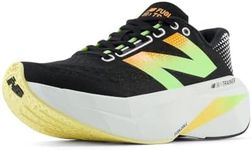 New Balance Women's FuelCell Supercomp Trainer V3 Running Shoe, Black/Phantom/Bleached Lime Glo, 9