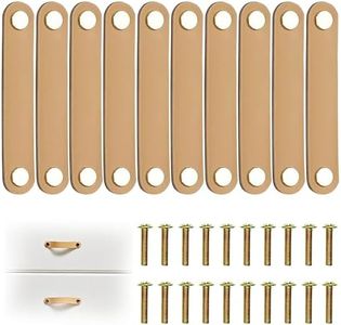 YIMINI 10 Tiradores De Piel Para Muebles, Tiradores De Piel, Perillas Muebles De Cuero, Muebles De Cuero Manija, Incluye Tornillos Para Cajón, Puerta De Armario, Decoración Del Hogar