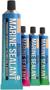 Marine Sealant and Adhesive, Waterproof Marine Grade Caulk, High-Temperature Water Sealant for Boat, Auto, and RV, Silicone-Free, White, 1 Tube, 3 Oz