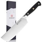 KEEMAKE 7 inch Nakiri Knife Japanese Chef Knife, Asian Knives Vegetable Cleaver Kitchen Knife, German High Carbon Stainless Steel Usuba Knife, Multipurpose Kitchen Knife with Ergonomic Design Handle