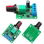 zalati 2pcs PWM Motor Speed Controller DC 1.8V 3V 5V 6V 12V 2A 1803BK Adjustable Speed Controller Low Voltage Control Module Controller with Button