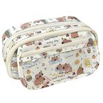 FunBlast Pencil Pouch for Girls– Kawaii Pencil Pouch, Aesthetic Pencil Case Organizer, Large Capacity Stationary Organizer Case, Multipurpose Zipper Pouch for Kids & Adults (CapyBaraPrint)