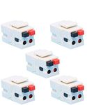 DIYTECH Speaker Keystone Jack – Spring Loaded Speaker Jack for Keystone Wall Plate, Female to Female, for Home Theater Wall Plates - White (5-Pack)