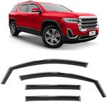 Voron Glass in-Channel Extra Durable Rain Guards for GMC Acadia 2017-2023, Window Deflectors, Vent Window Visors, 4 Pieces - 200578